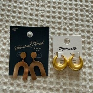 Universal Thread and Madewell Earrings Set